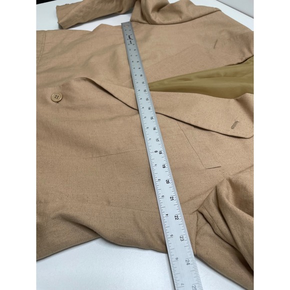 Giorgio Sant Angelo Mens Beige Linen Cotton Blend Blazer Sports‎ Coat Jacket 42S - Picture 11 of 13